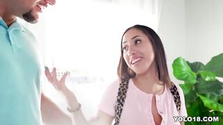 Dark Haired teens Kira Perez ravaged with a long penis