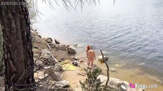 Picking up nude dudes: Nude lakeside fun with Jade!