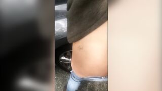 Risky outdoors lovers sex