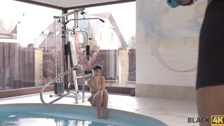 BLACK4K. Filthy swimming professor has an interracial lesson with a