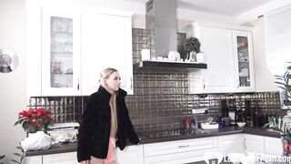 Blonde 19 year old gets shafted rough into pov