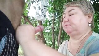 jerking off my dick under the trees after work