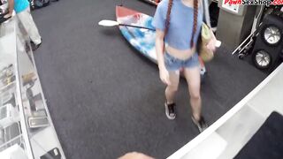 Thin ginger does head to big dick and gets jizzed