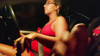 lucie jerks off a hitchhiker on the vacation highway