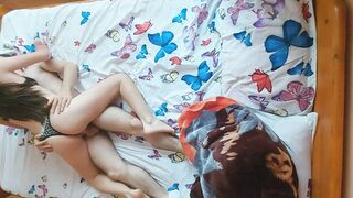 Amateur barely legal fucking through underwear