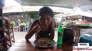 Amateur Thai teenagers Namtaan asks boyfriend to feed her hungry