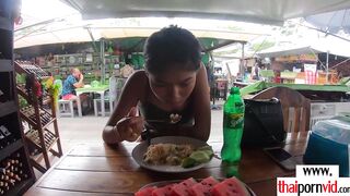 Amateur Thai teenagers Namtaan asks boyfriend to feed her hungry