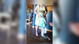 Desperate housewife shows off her new Apron
