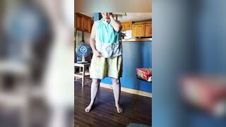 Desperate housewife shows off her new Apron