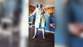 Desperate housewife shows off her new Apron