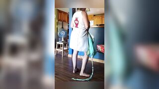Desperate housewife shows off her new Apron
