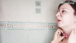 Deep throat fucked and cum into throat