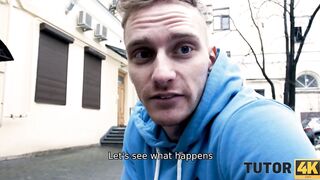 TUTOR4K. Instead of preparing for exam prankster has sex with