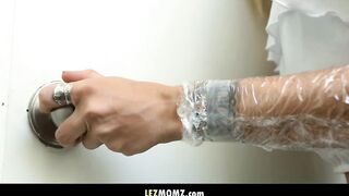 Thin blonde becomes a grown woman by stepmom - Halle