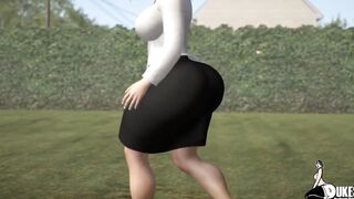 Long booty Jewish professor gets smashed by Long Ebony Penis
