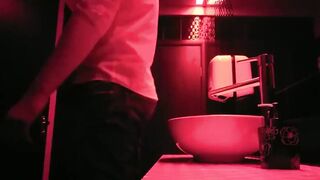 Red lights and fucking her rough into the toilet