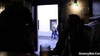 He picks up big titted old for fast sex