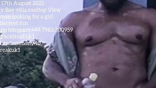 stroking my penis Jamaica Outdoor cum