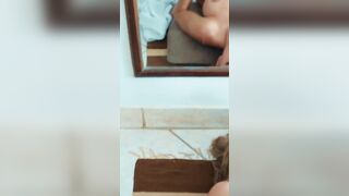 Deep throat banged inside the face and inside the booty after the shower