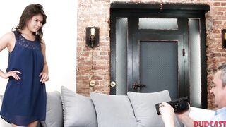 Agent lures exotic chaturbate in awesome quickie on the couch