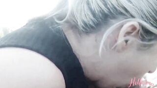 Sex with blonde on the road