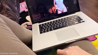 Russian chick Masturbating on pornstar Lana Rhoades (Part one)