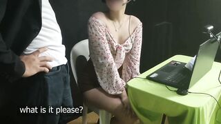 19 year old Y.O Working school girl plowed her boss while on work - Eng Slave