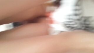 Nude Bottomless Lover. Bombshell pedicured toes feet, bald cunt
