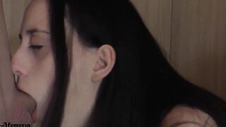 Sexual Head from Sweet women with Cum inside Mouth
