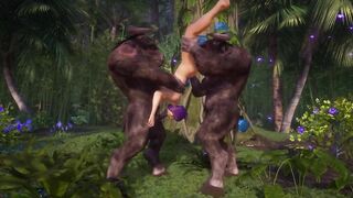 Sluty chick mates with fairy monsters | Long Penis Monster