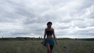 On top of Hill into Windly Weather