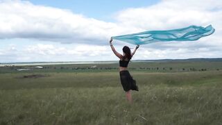 On top of Hill into Windly Weather