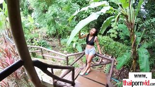 Lusty euro guy using a big boobed amateur Thai 18 yo Polly