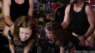 Biker Goddess Bent over a Motorcycle and Banged inside the Butt
