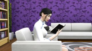 Son Fucks Sleeping Korean Cougar After Sharing The Same Room