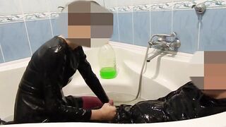 tights bath tub fun