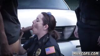 African woman police officer and small