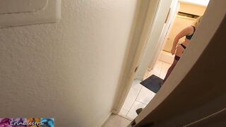Stepson watches stepmom taking off her panties then has sex
