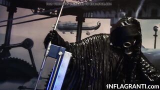 Blonde MILF sub getting punished with fucking machine