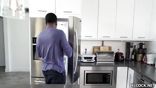 Stepsisters Gianna Dior and Kira Perez railed by a big black cock