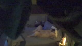 Woman alone into bed masturbating caught on secret camera.