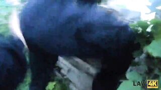 LAW4k. Graffiti cunt with mouth is caught by brutal policemen who banged!