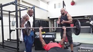 Chloe Temple, is being screwed by 3 ebony studs