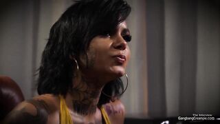 Inked 21yo Gangbanged and filled with CUM