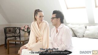 DADDY4K. goddess doesn't mind trying bf's dad's older dick into
