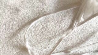 Cotton gusset closeup and wank