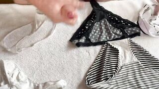 Cotton gusset closeup and wank