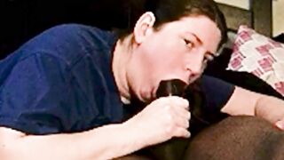 Succulent Samantha swallowing a african dick