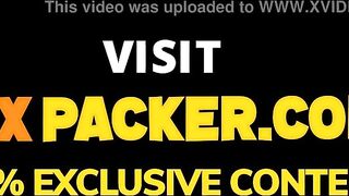 blonde whore fills her booty with long penis and takes