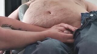 Big Titted blonde takes big load of cripple and slides it